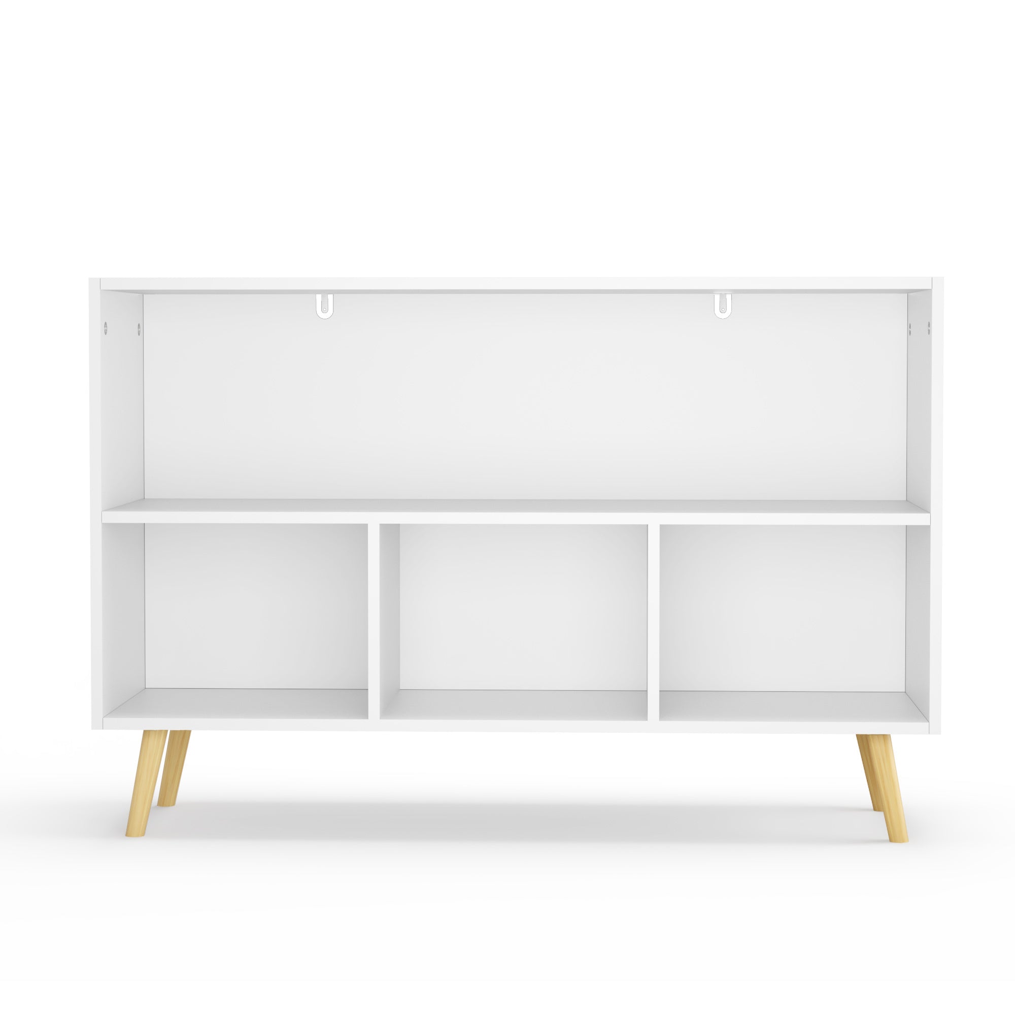 Kids Bookcase: Collapsible Drawers, Book Display, Toy Storage - White/Gray