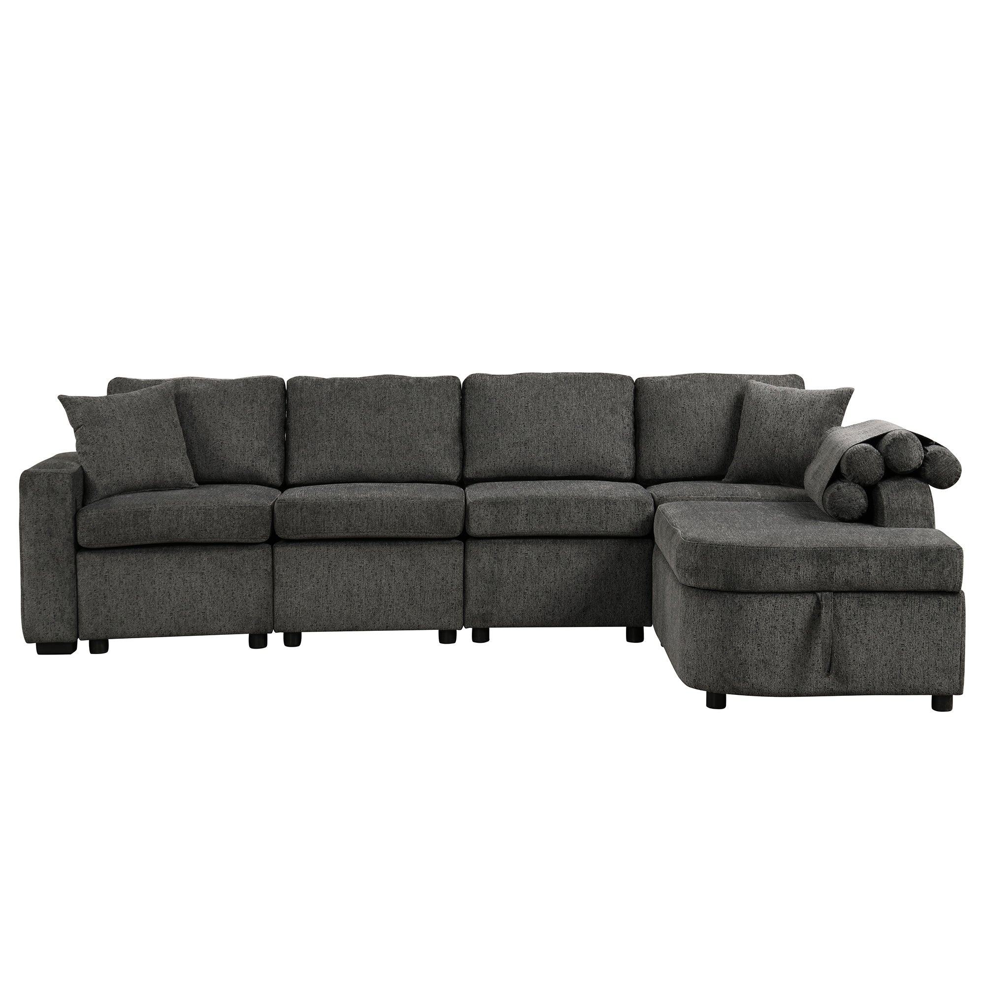 black l shaped sectional