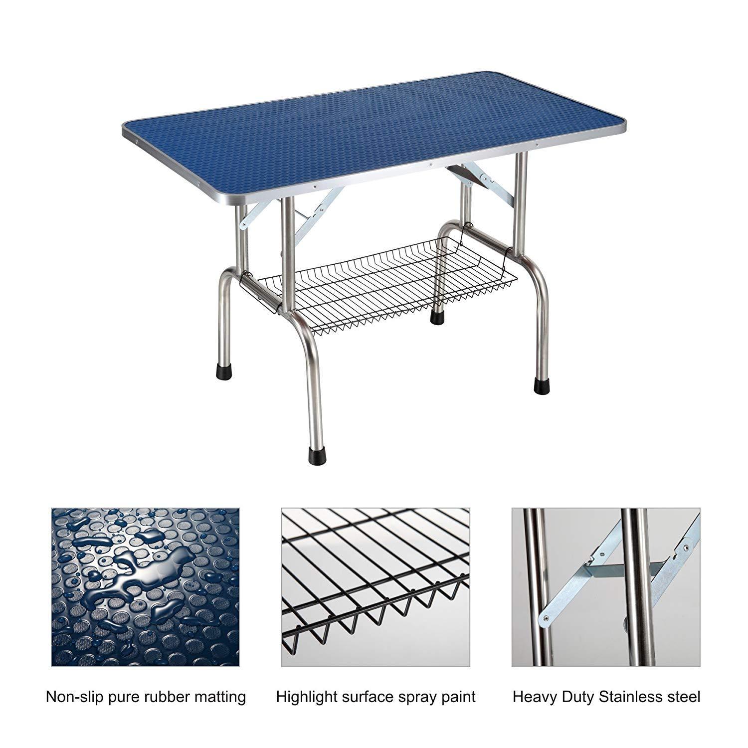 Large 46" Pet Grooming Table, Adjustable Arm, Heavy Duty, Blue