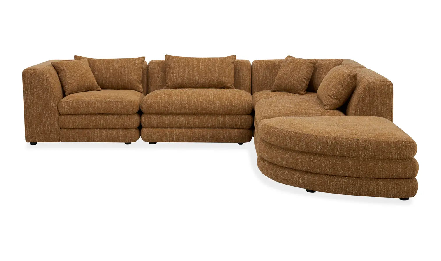 Lowtide Brown Modular Sectional - Modern & Comfy-Stationary Sectionals-American Furniture Outlet