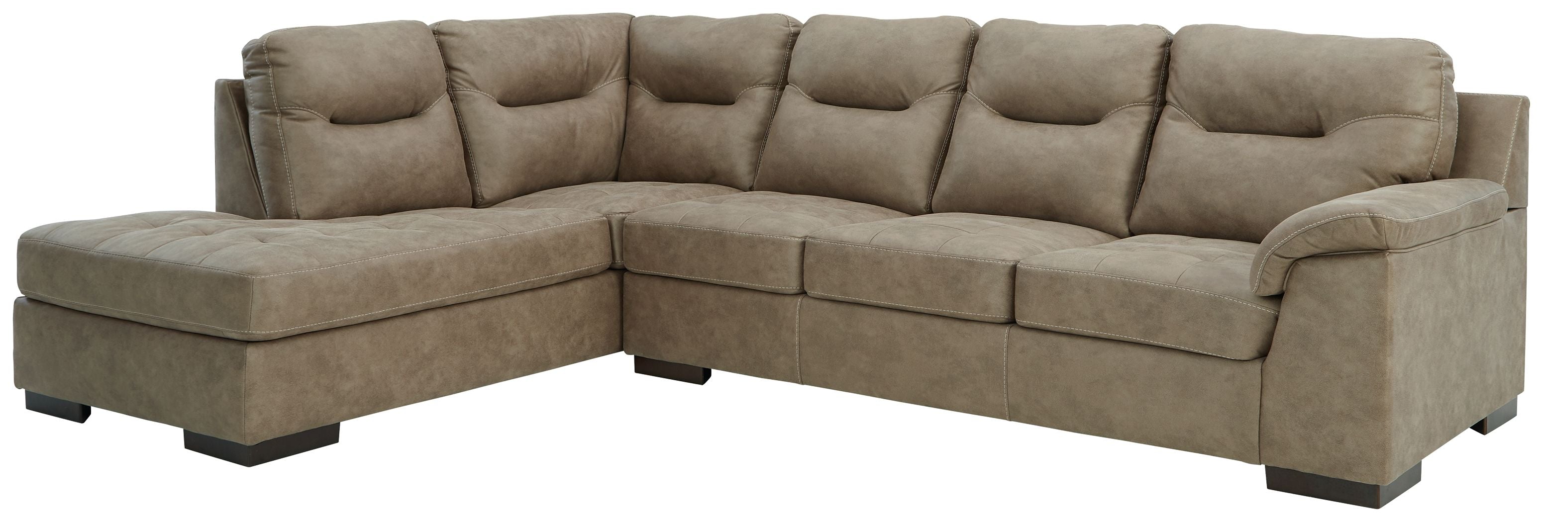 Maderla Faux Leather Sectional Sofa-Stationary Sectionals-American Furniture Outlet