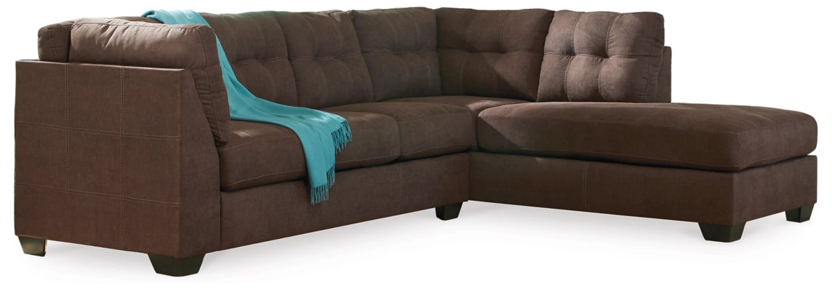 Ashley Maier Walnut Brown L Shaped Sectional