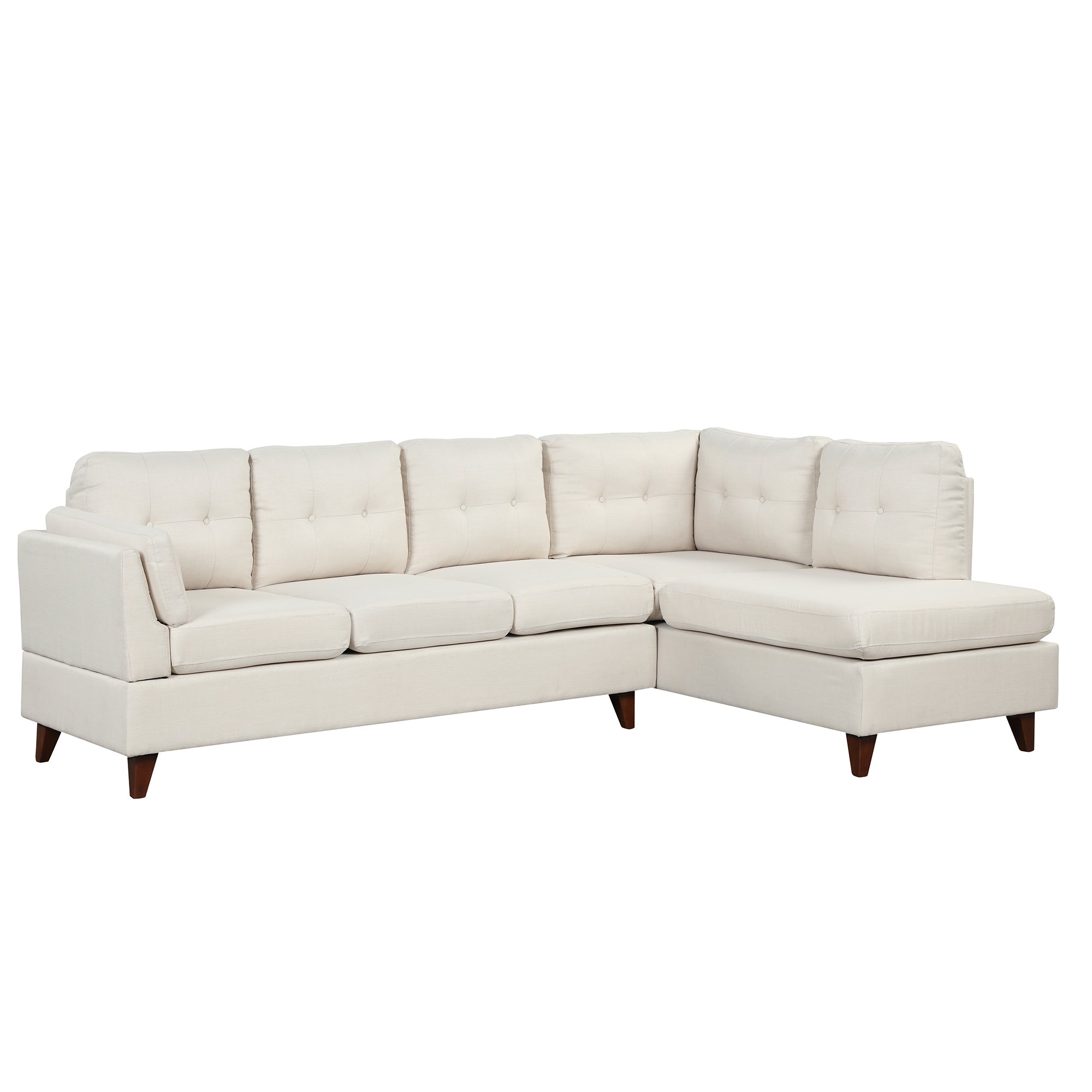 Beige L shaped Sectional with Chaise