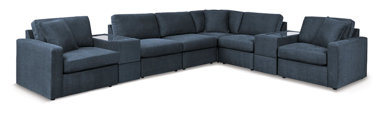 Modmax Modular Sectional Sofa - Blue Performance Fabric, L-Shape Design-Stationary Sectionals-American Furniture Outlet