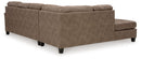 Navi Brown Sleeper Sectional w/ Chaise-Sleeper Sectionals-American Furniture Outlet