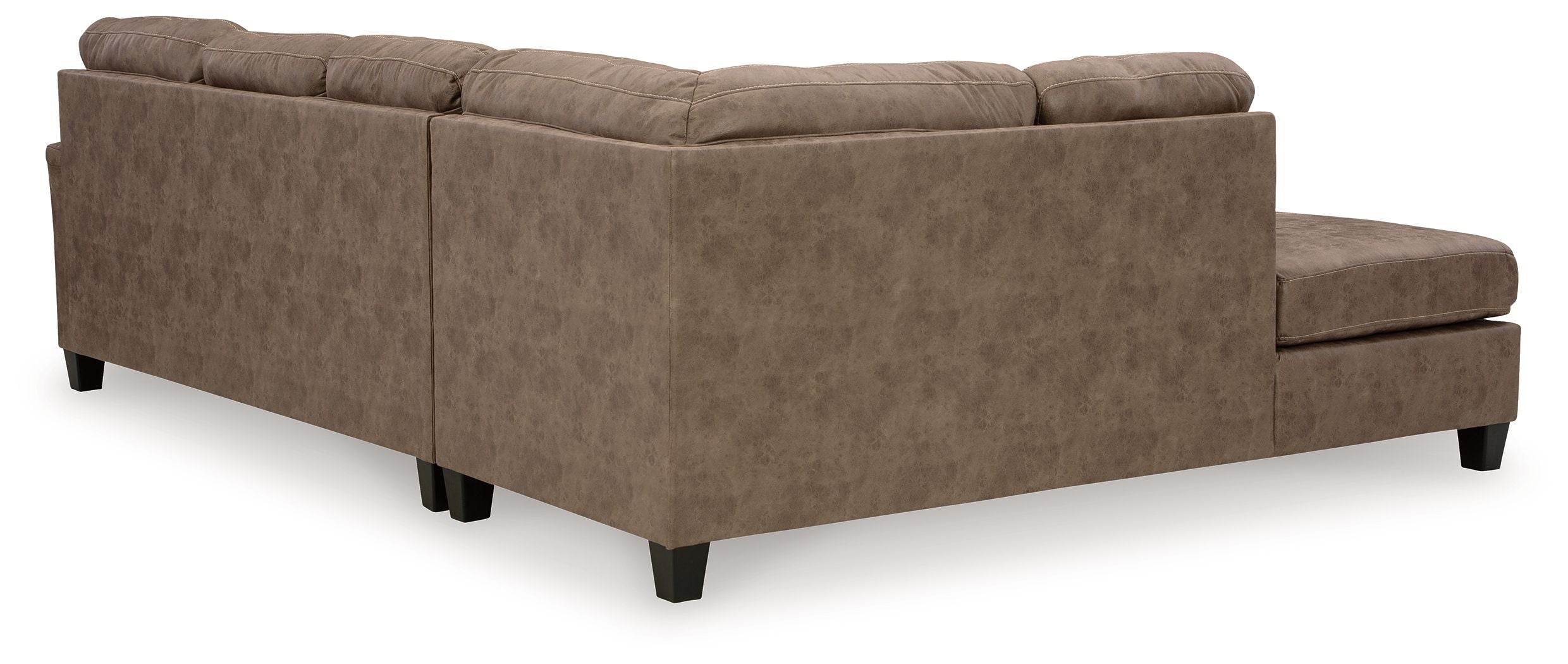 Navi Brown Sleeper Sectional w/ Chaise-Sleeper Sectionals-American Furniture Outlet