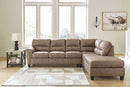 Navi Brown Sleeper Sectional w/ Chaise-Sleeper Sectionals-American Furniture Outlet