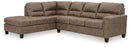 Navi Brown Sleeper Sectional w/ Chaise-Sleeper Sectionals-American Furniture Outlet