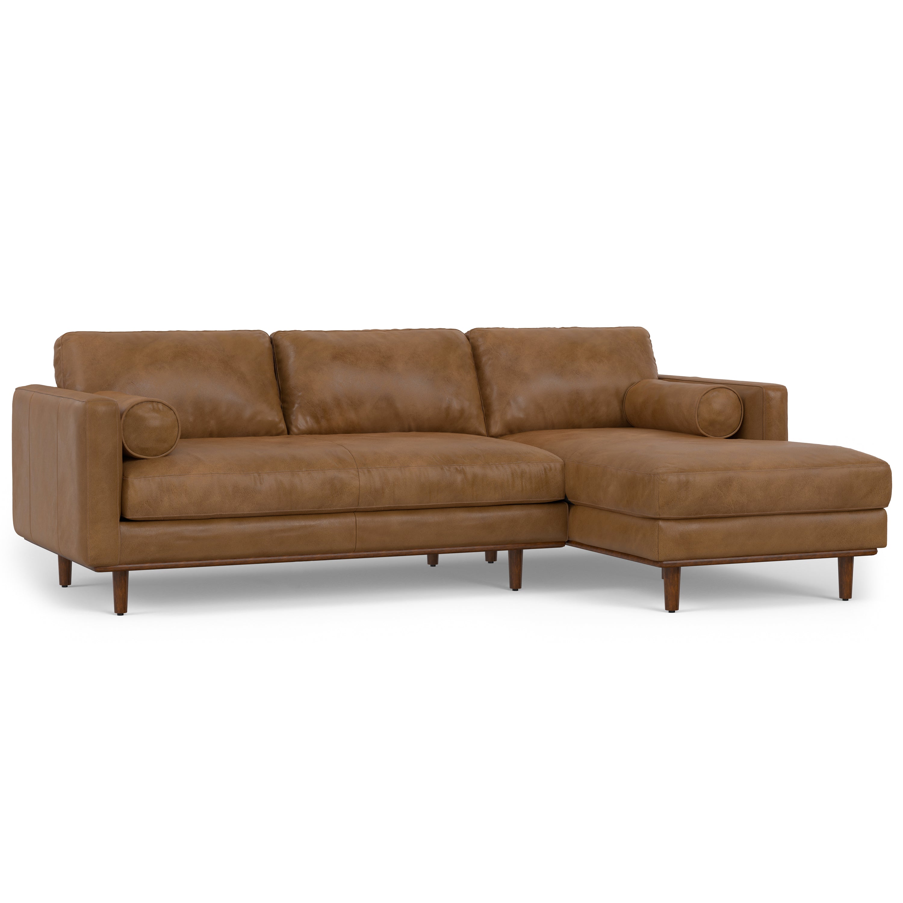 Morrison Right Sectional Sofa - Caramel Brown