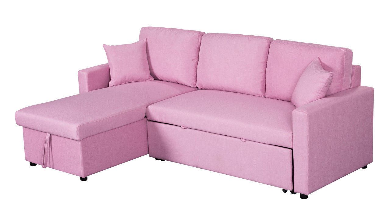 pink l shaped sectional sleeper sofa