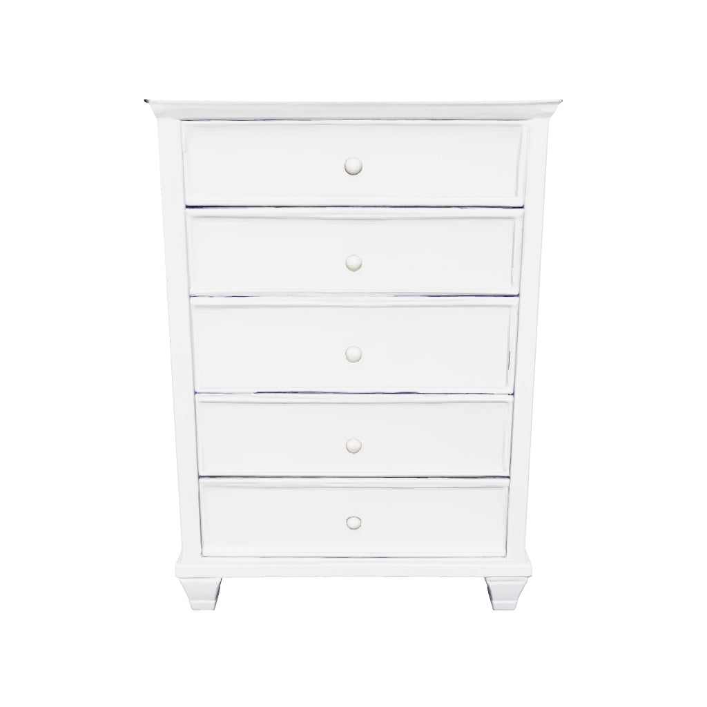Fortman - White - Five Drawer Chest