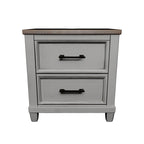 Shaybrock - Antique White / Brown - Two Drawer Night Stand