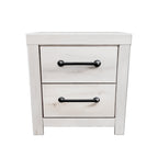 Cambeck - Whitewash - Two Drawer Night Stand