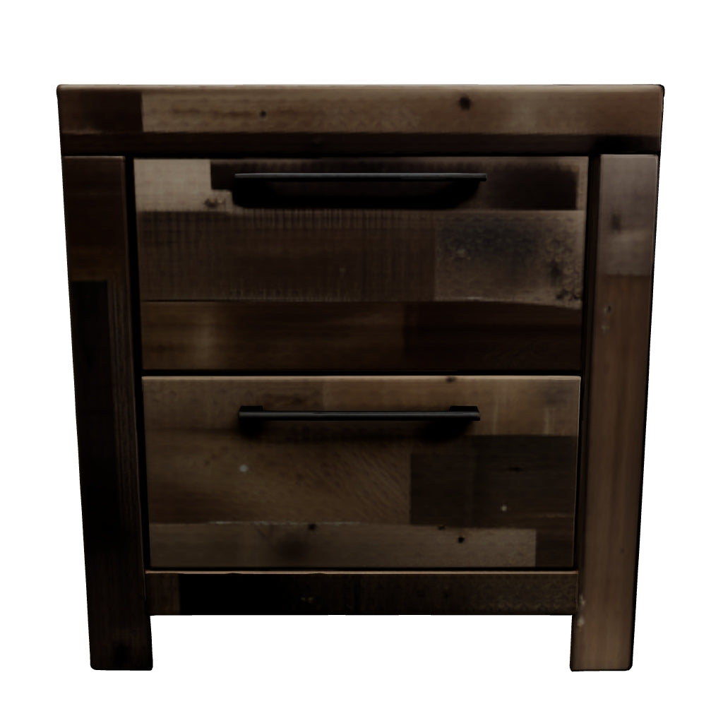 Derekson - Multi Gray - Two Drawer Night Stand