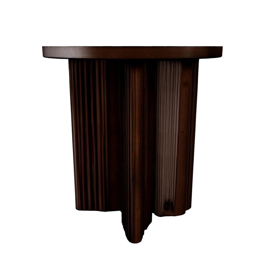 Korestone - Dark Brown - Round End Table