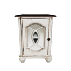 Realyn - White / Brown - Chair Side End Table - Insert Mirror