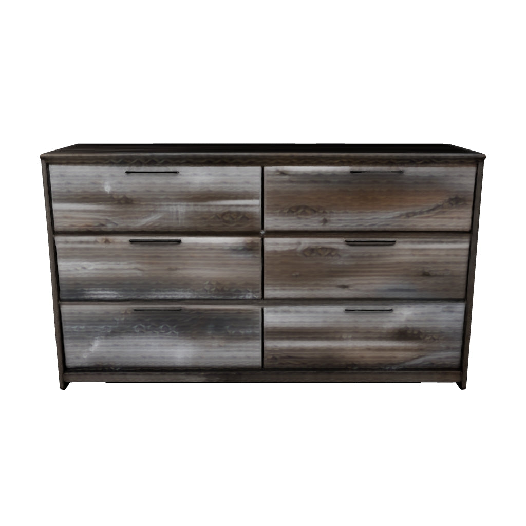 Baystorm - Gray - Six Smooth Drawer Dresser