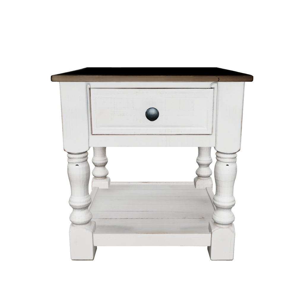 Havalance - White / Gray - Square End Table