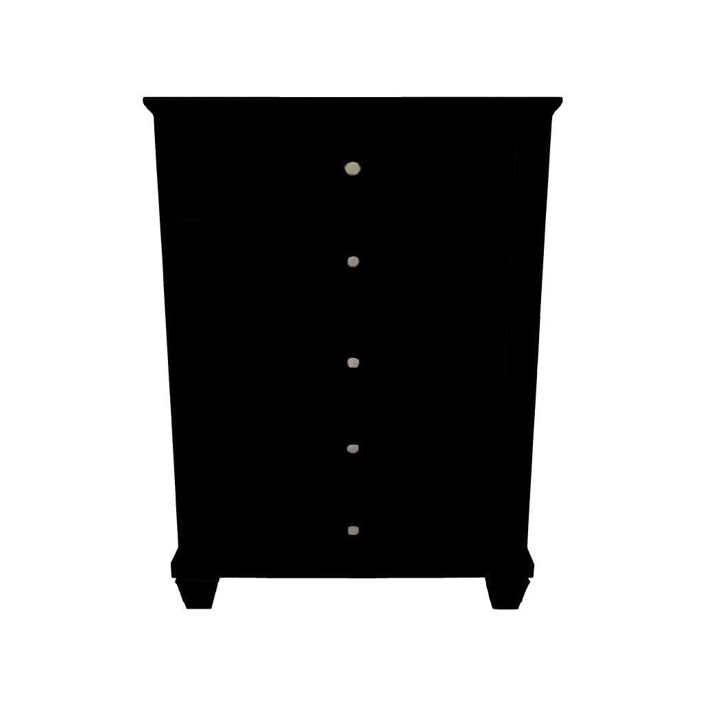 Lanolee - Black - Five Drawer Chest