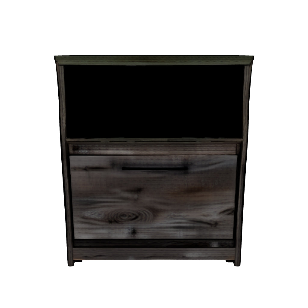 Baystorm - Gray - One Drawer Night Stand