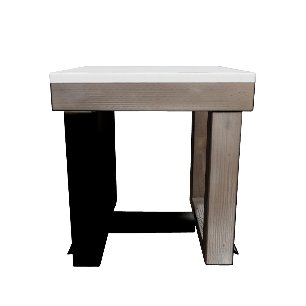 Loyaska - Brown / Ivory - Square End Table
