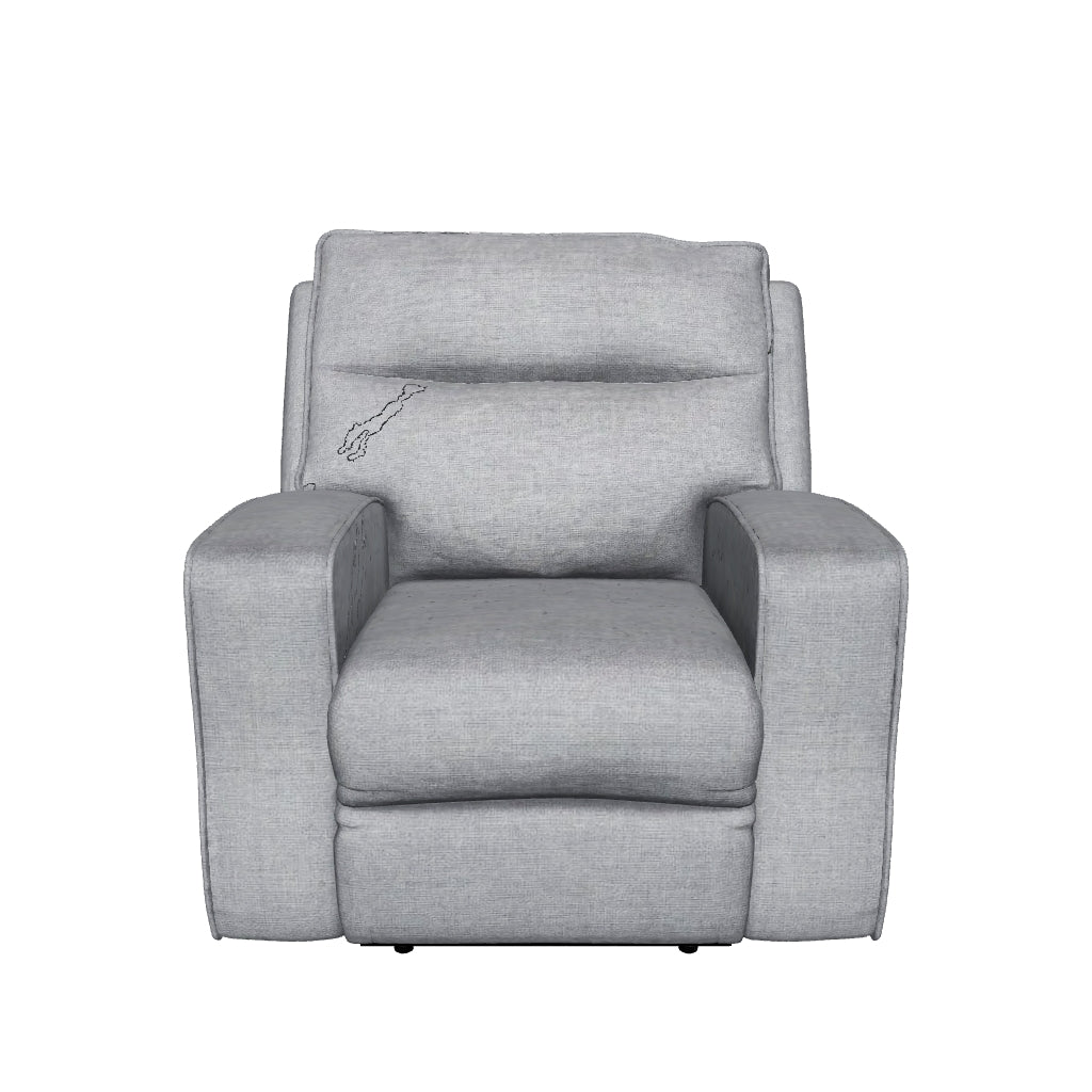 Biscoe - Pewter - Power Recliner /Adj Headrest