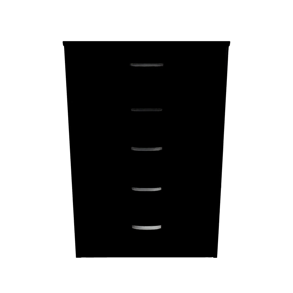 Finch - Black - Five Drawer Chest - 46" Height