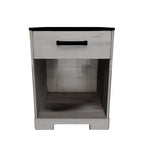 Shawburn - Whitewash / Charcoal Gray - One Drawer Night Stand