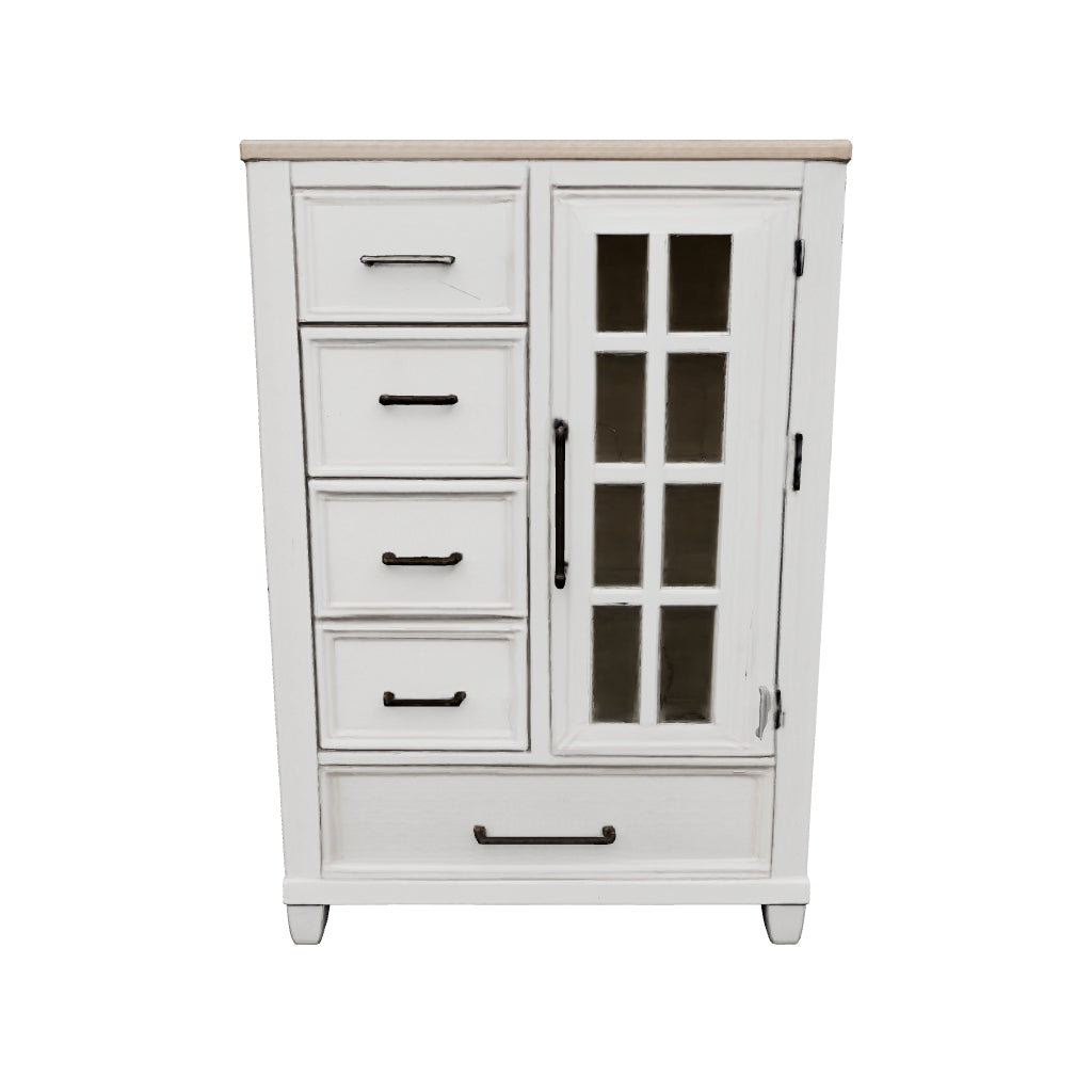 Shaybrock - Antique White / Brown - Door Chest