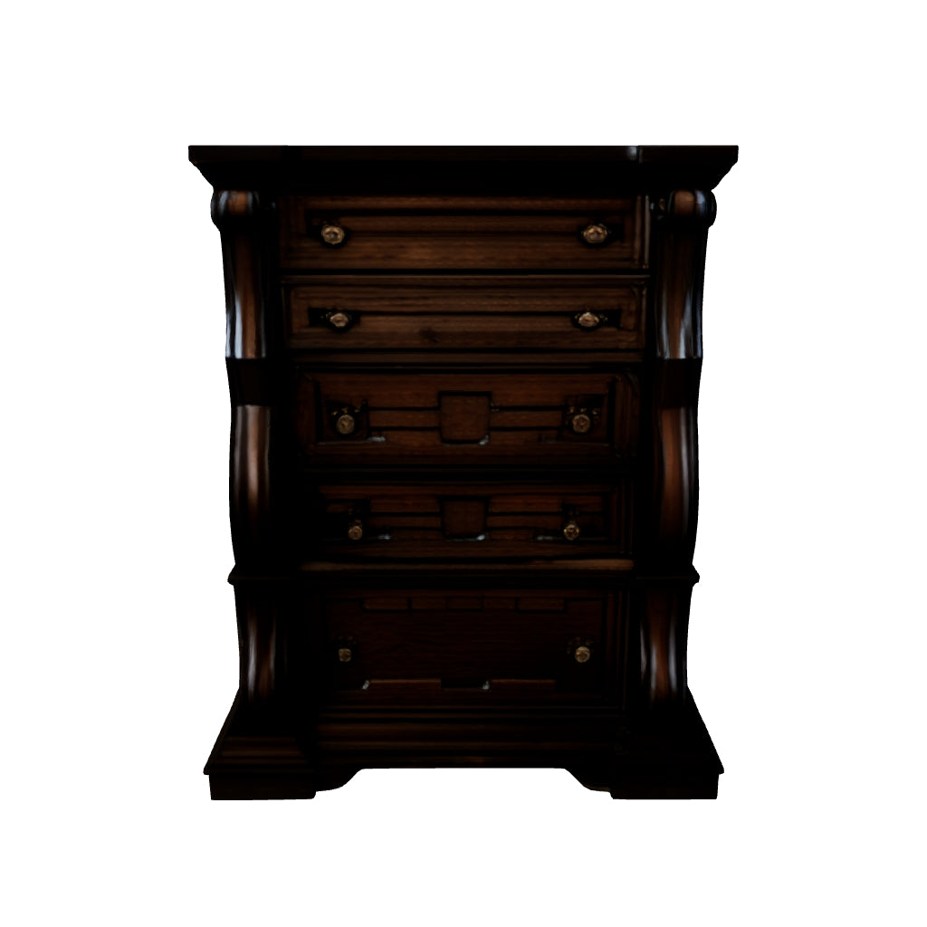 Maylee - Dark Brown - Five Drawer Chest