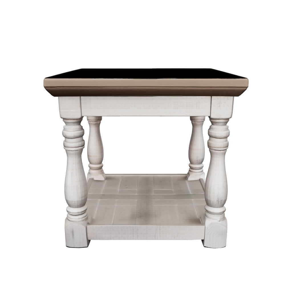 Havalance - Gray / White - Rectangular End Table
