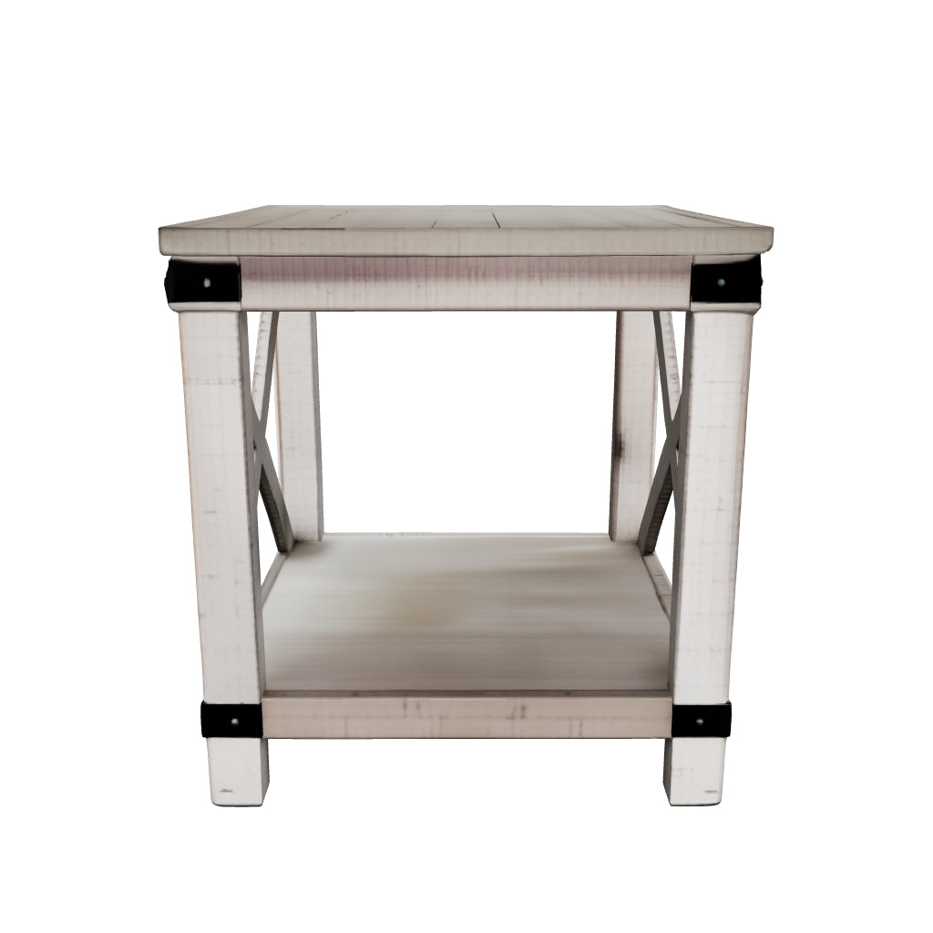 Carynhurst - White Wash Gray - Rectangular End Table