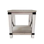 Carynhurst - White Wash Gray - Rectangular End Table