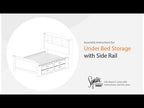 Willowton - Under Bed Storage w/Side Rail - Whitewash