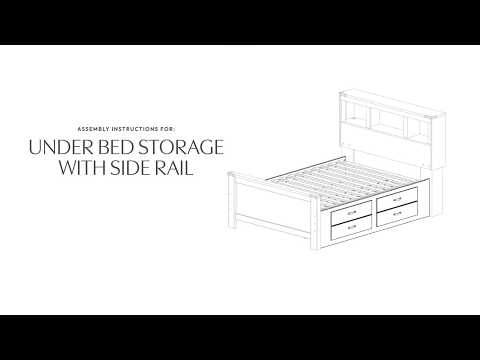 Willowton - Under Bed Storage w/Side Rail - Whitewash