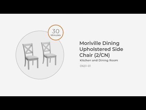 Moriville Beige Upholstered Dining Side Chair (Set of 2) - Padded