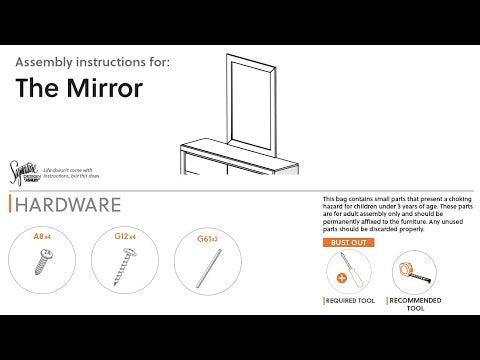 Culverbach - Bedroom Mirror - Gray
