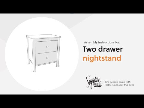 Simmenfort - Two Drawer Night Stand - Navy Blue