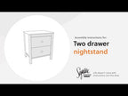 Simmenfort - Two Drawer Night Stand - Navy Blue