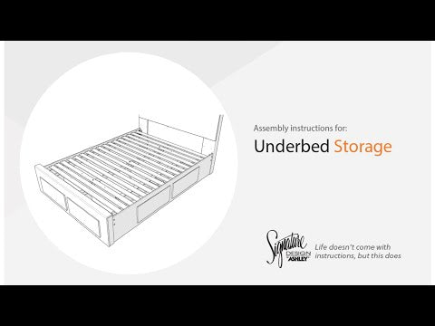 Derekson - Twin/Full Under Bed Storage - Multi Gray