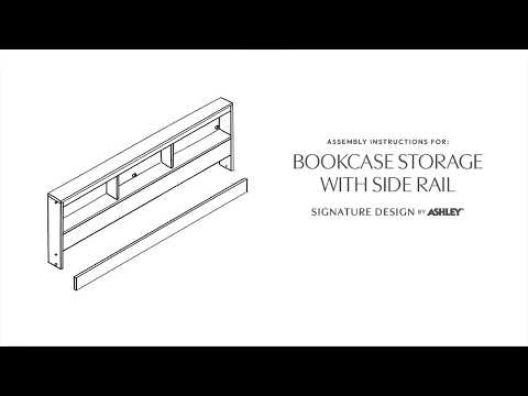 Deanlow - Bookcase Storage with Side Rail - Honey