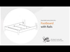 Paxberry - Queen Panel Footboard w/Rails - Whitewash