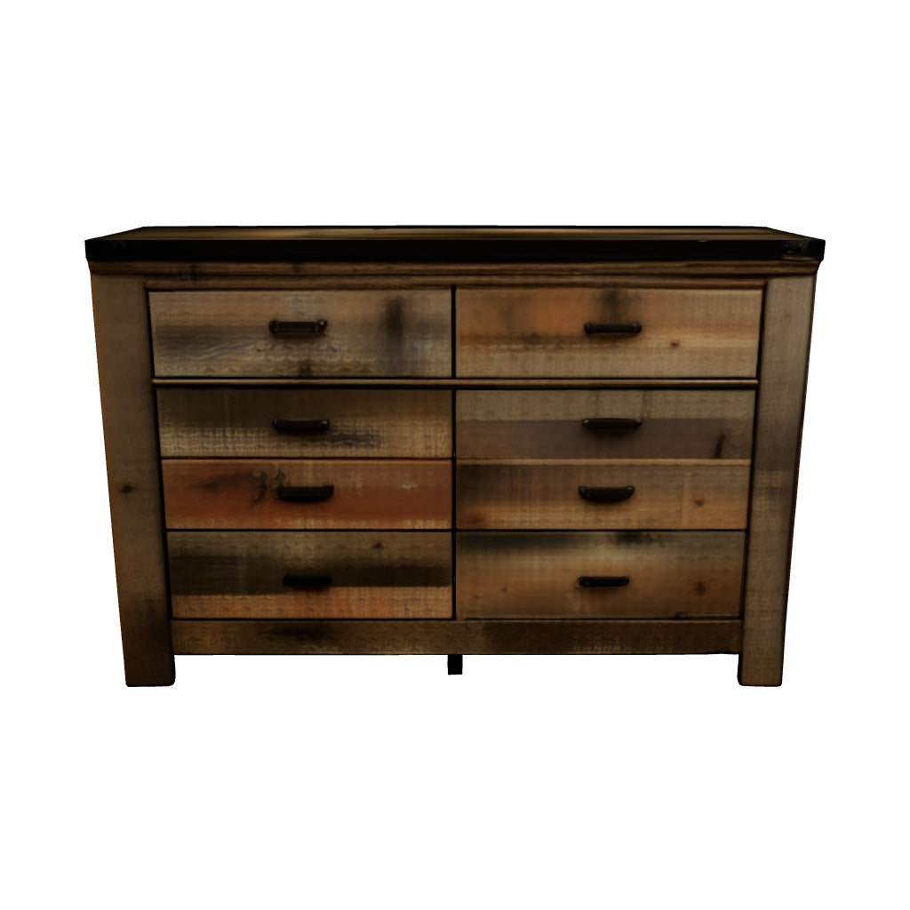 Trinell - Brown Dark - Six Drawer Dresser - 61.34" x 15.98" x 42.99"