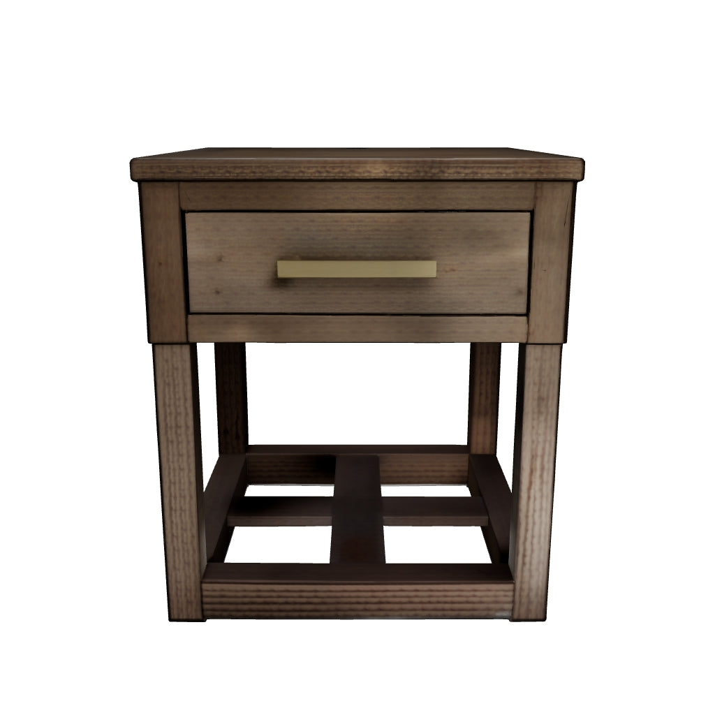 Loyaska - Grayish Brown - Rectangular End Table
