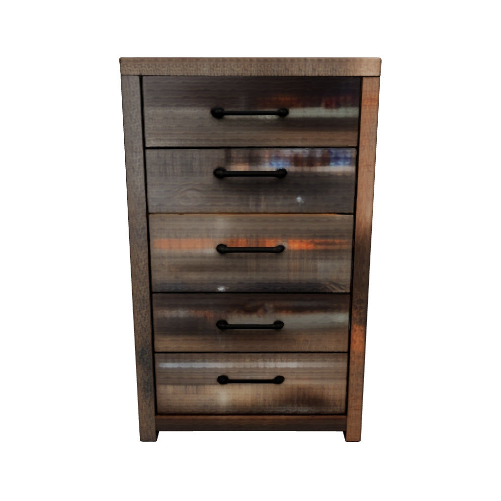 Drystan - Brown / Beige - Five Drawer Chest