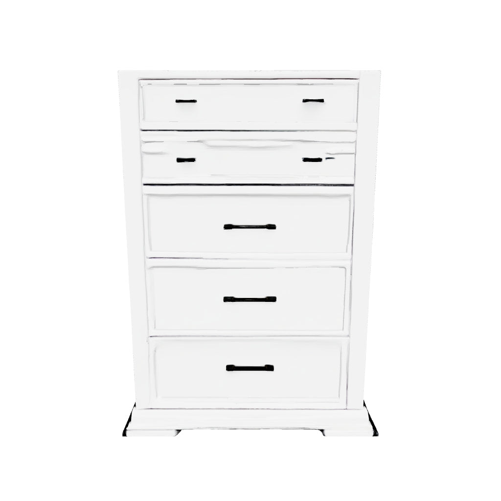 Ashbryn - White / Natural - Five Drawer Chest