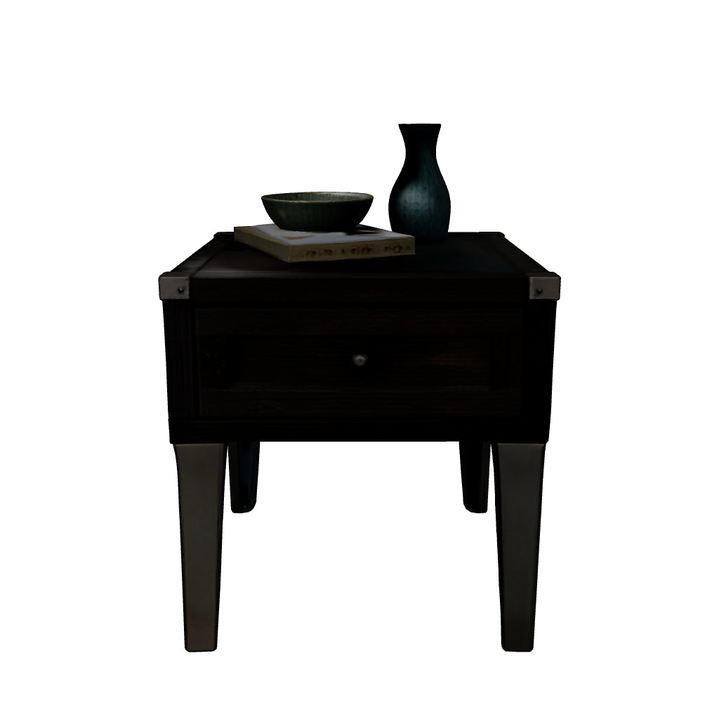 Todoe - Dark Gray - Rectangular End Table