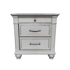 Kanwyn - Whitewash - Three Drawer Night Stand