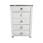Willowton - Brown / Beige / White  - Five Drawer Chest