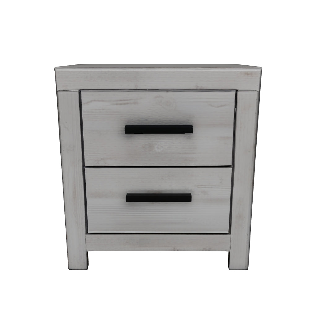 Cayboni - Whitewash - Two Drawer Night Stand